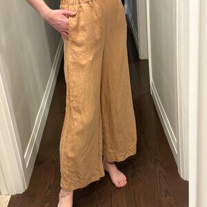 Nicole Purdy 100% linen wide leg pant